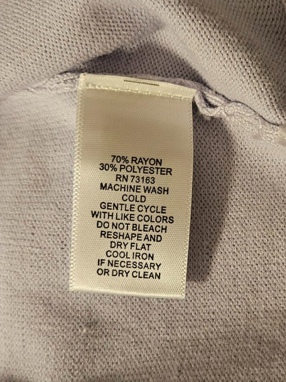 Cable & Gauge Scalloped Open Front Cardigan – Pale Lavender – Size L - Picture 6 of 6